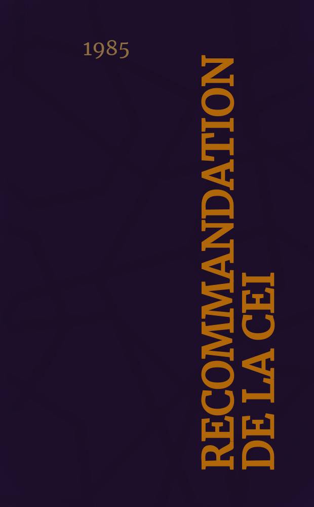 Recommandation de la CEI : Publication : Cartouches pour copecircuit miniatures