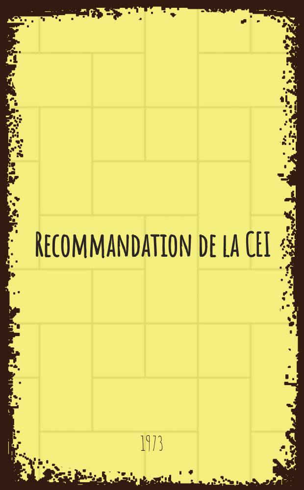 Recommandation de la CEI : Publication. 55–1 : Essais des câbles isoles au papier imprègne sous gaine métallique