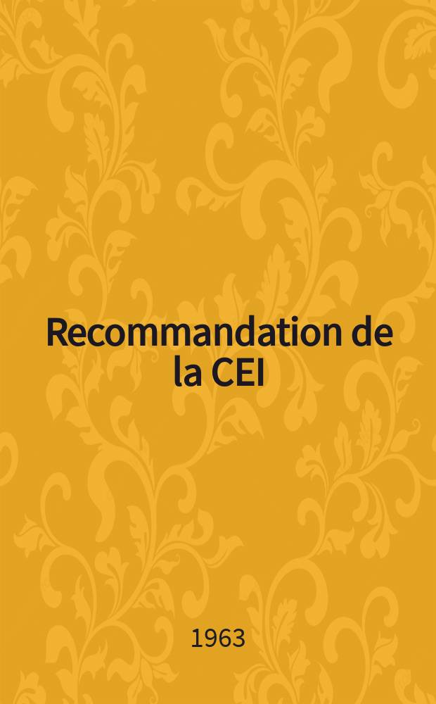 Recommandation de la CEI : Publication : Essais des câbles à huile fluide à pression de gaz et de leurs dispositifs accessoires