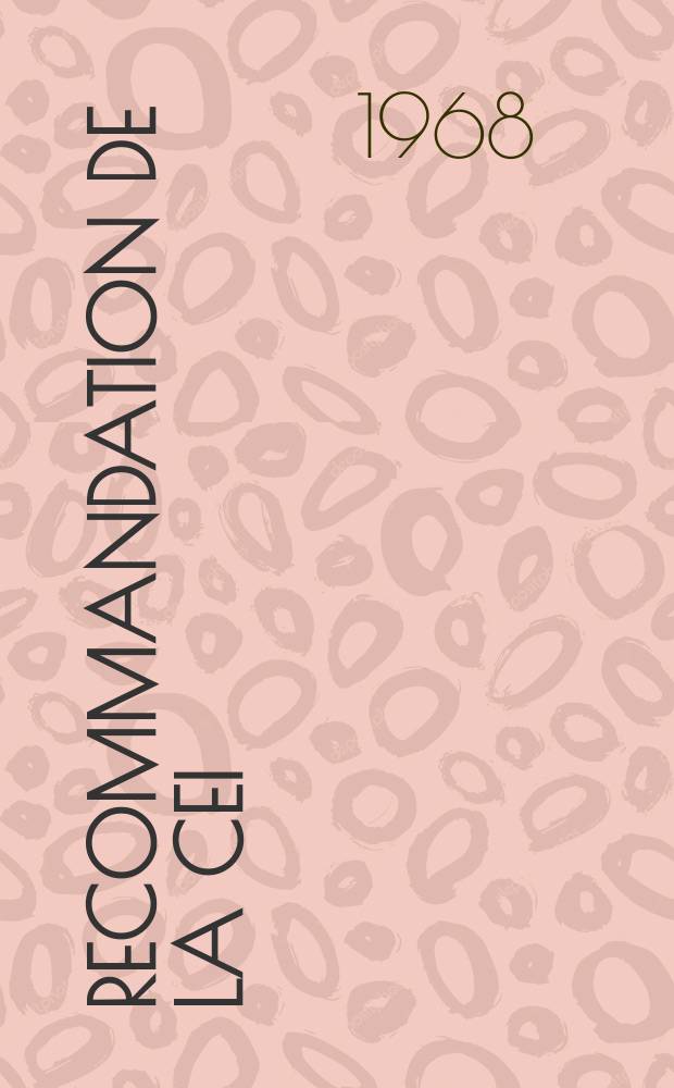 Recommandation de la CEI : Publication. 68–2–7 : Essai fondamentaux climatiques et de robustesse mécanique applicables aux matériels électroniques et à lerus composants