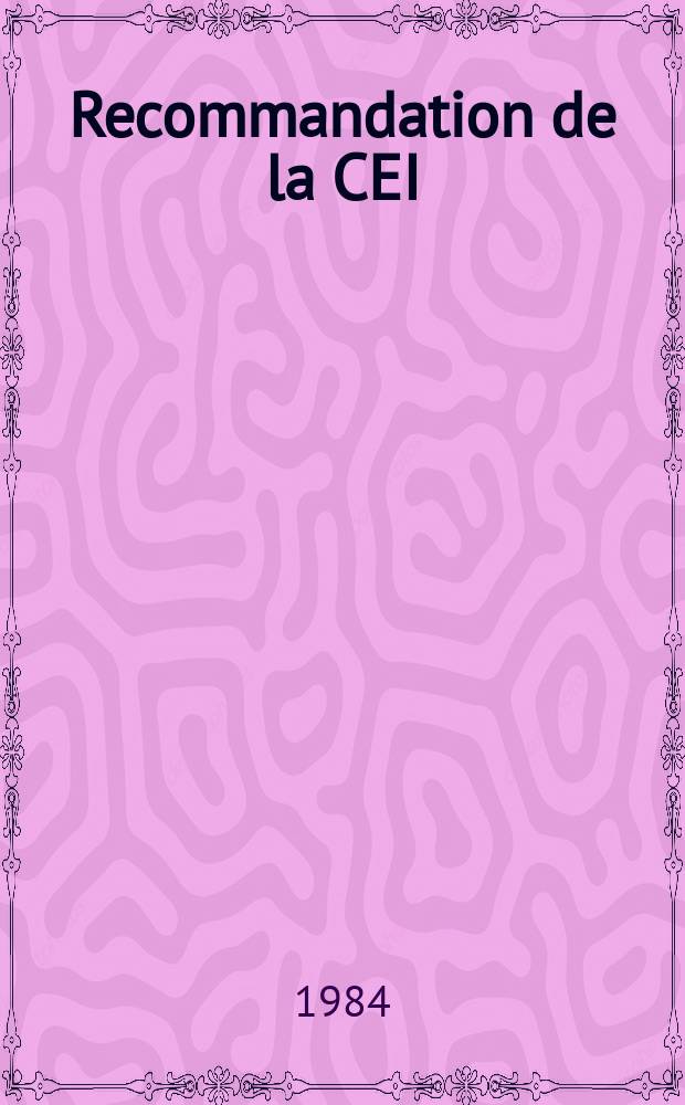 Recommandation de la CEI : Publication. 68–2–10 : Essai fondamentaux climatiques et de robustesse mécanique applicables aux matériels électroniques et à lerus composants