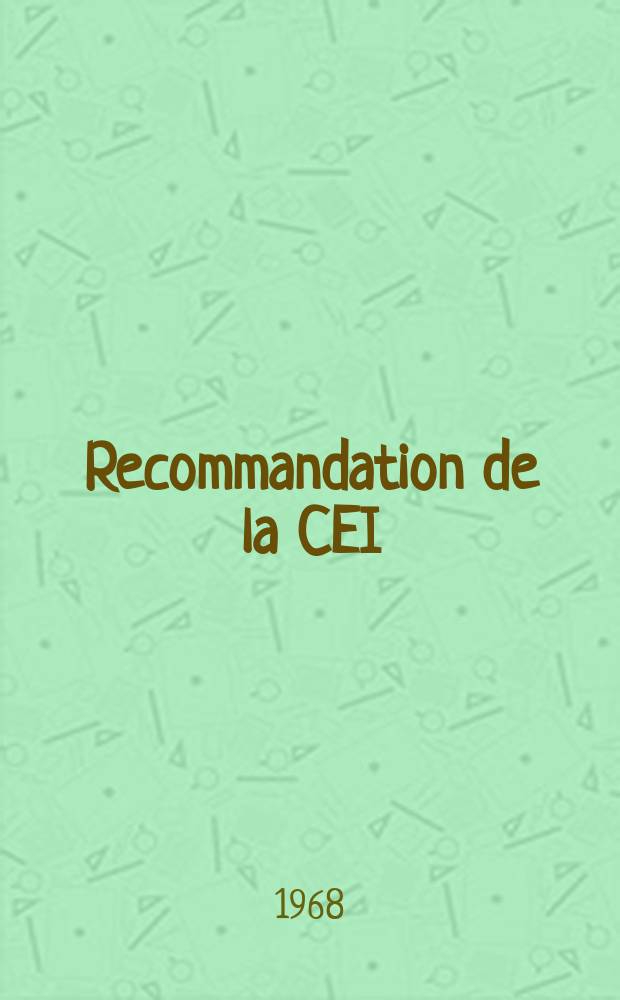 Recommandation de la CEI : Publication. 68–2–28 : Essai fondamentaux climatiques et de robustesse mécanique applicables aux matériels électroniques et à lerus composants