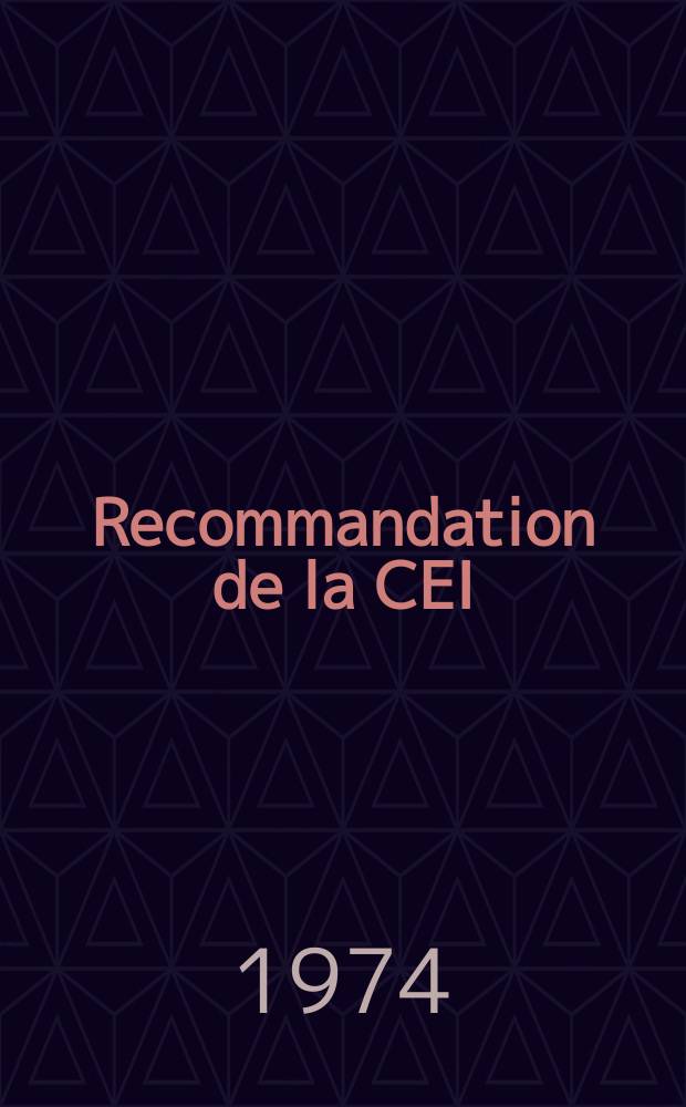 Recommandation de la CEI : Publication : Guides d'ondes métalliques cieux