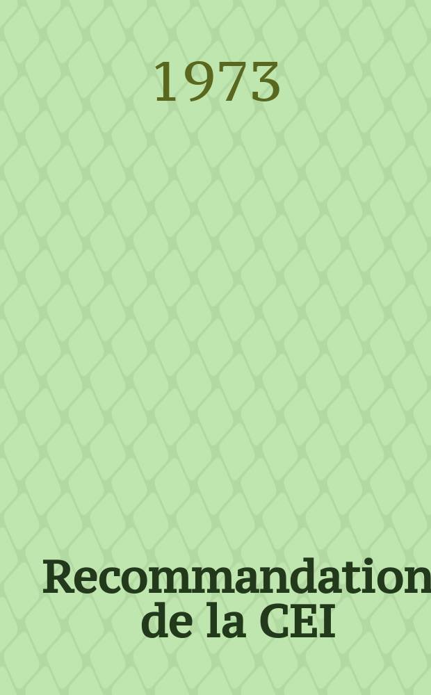 Recommandation de la CEI : Publication : Guides d'ondes métalliques cieux