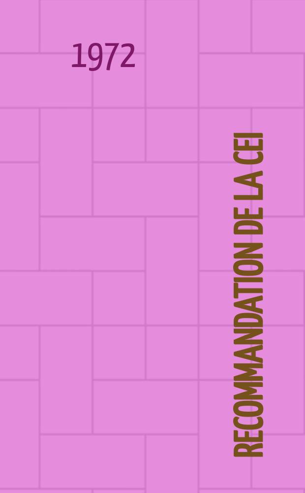 Recommandation de la CEI : Publication : Guides d'ondes métalliques cieux
