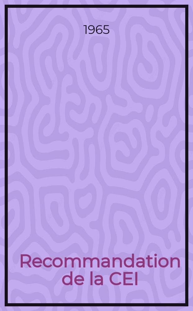 Recommandation de la CEI : Publication : Ventilateurs électriques de table à courant alternatif et régulateurs de vitesse associes