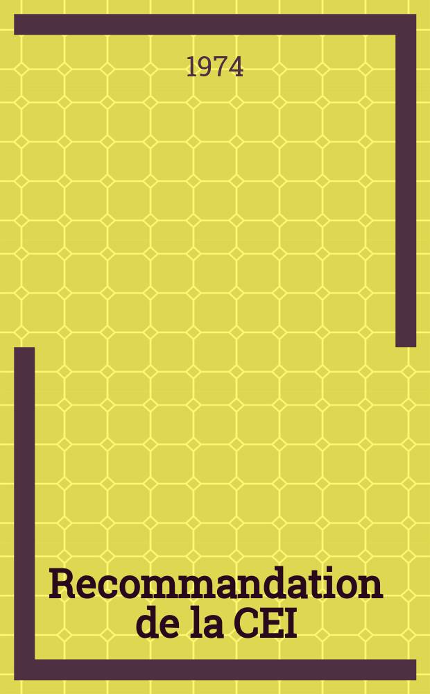 Recommandation de la CEI : Publication : Guide pour la préparation des méthodes d'essai pour l'évaluation de la stabilité thermique des matériaux isolants électriques