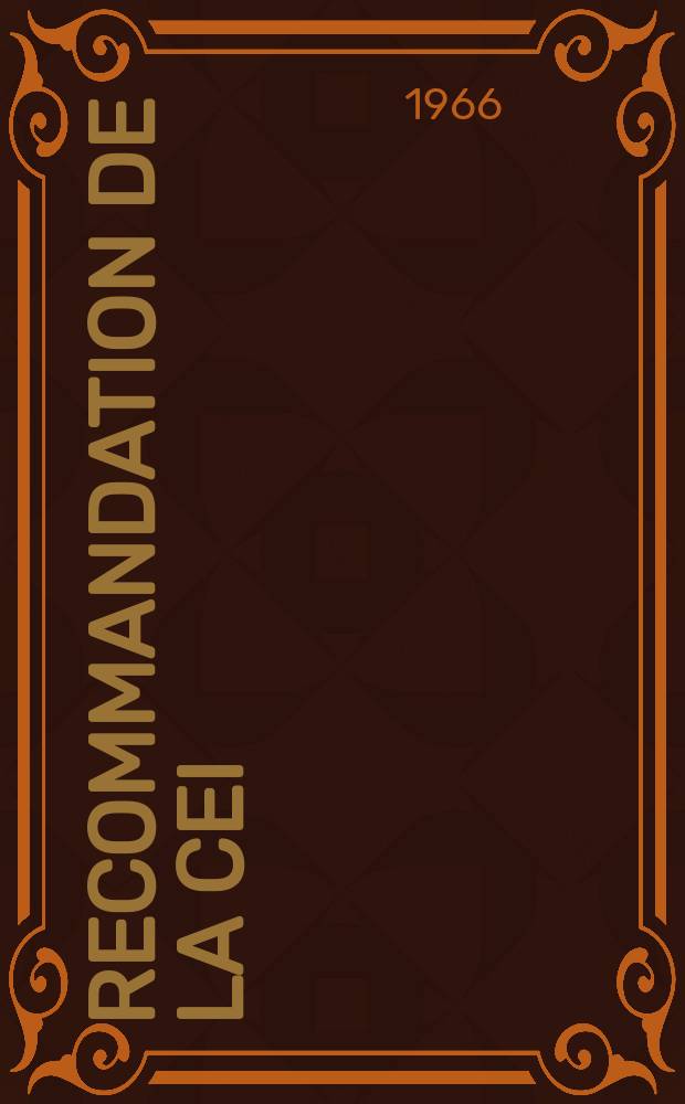 Recommandation de la CEI : Publication : Dimensions des bâtonnets et des plaques d'antenne en oxydes ferromagnétiques