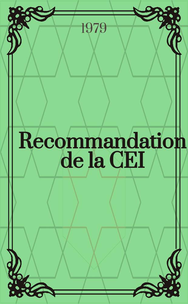 Recommandation de la CEI : Publication : Batteries de traction au plomb