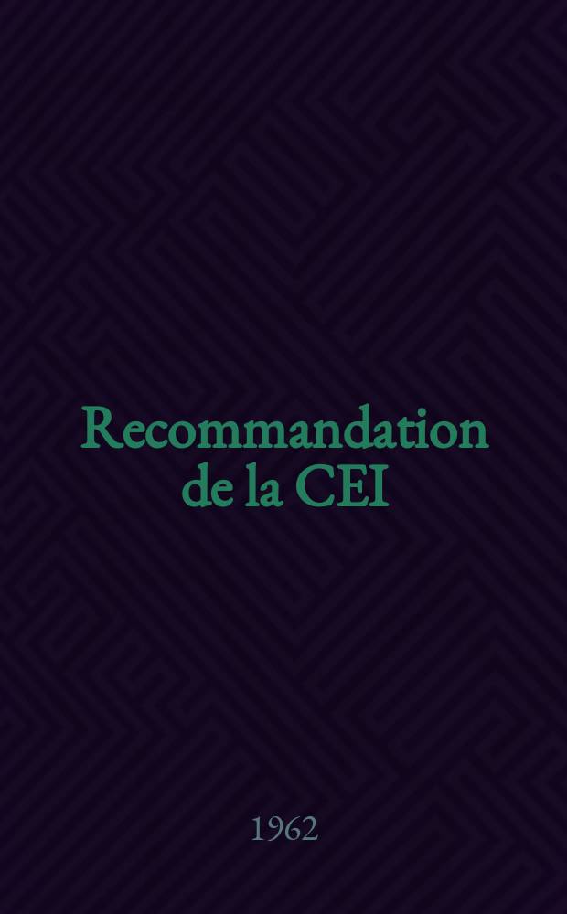 Recommandation de la CEI : Publication. №131–1 : Interrupteurs a bascule