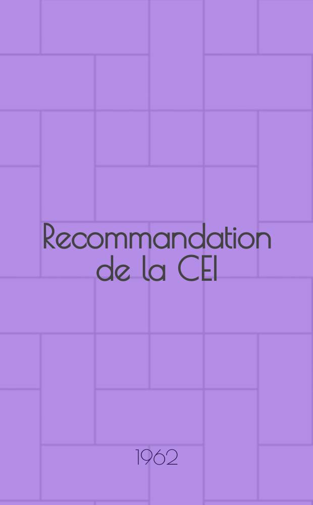 Recommandation de la CEI : Publication : Essais des câbles à huile fluide à pression de gaz et de leurs dispositifs accessoires