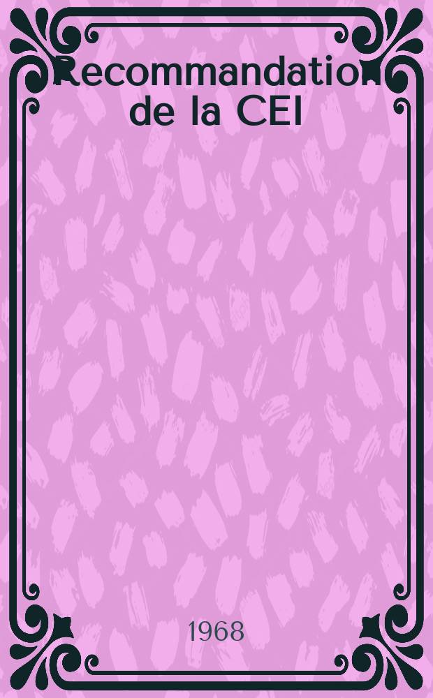 Recommandation de la CEI : Publication : Interrupteurs à haute tension