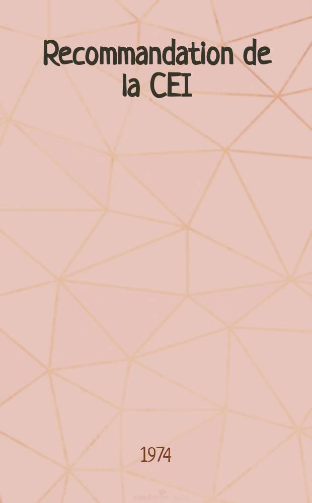 Recommandation de la CEI : Publication. 269&ndash;3A : Coupe-circuit &agrave; fusibles &agrave; basse tension