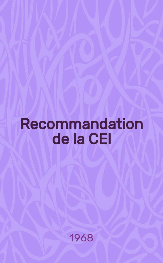 Recommandation de la CEI : Publication : Mesure des d&eacute;charges partielles
