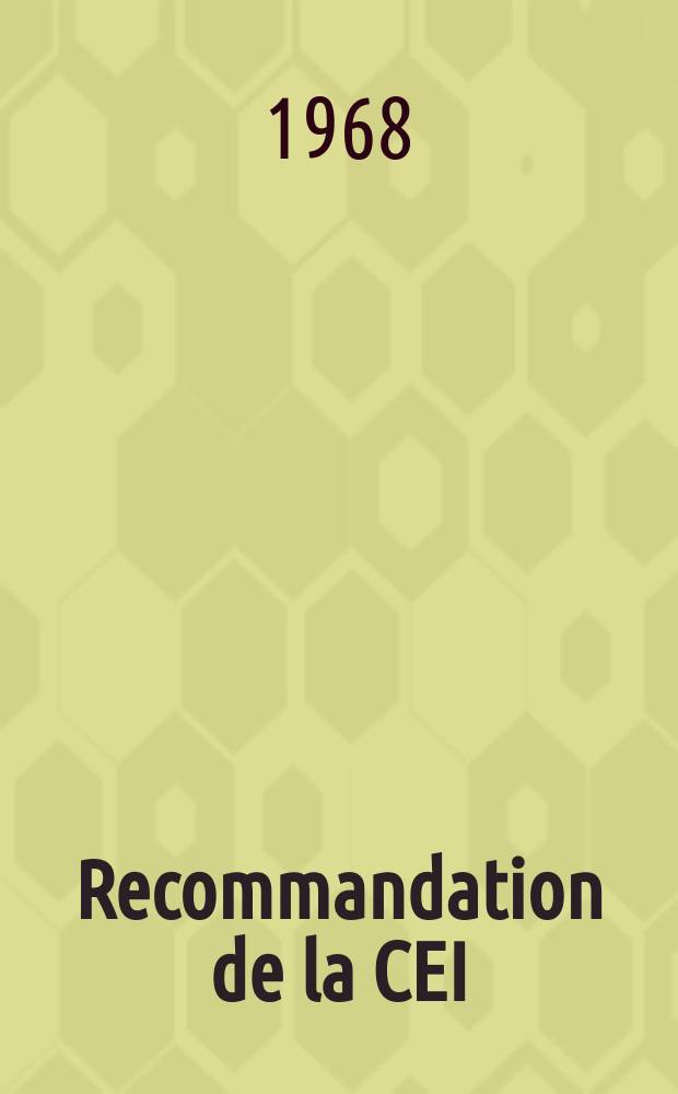 Recommandation de la CEI : Publication : Coupe-circuit à fusibles baute tension