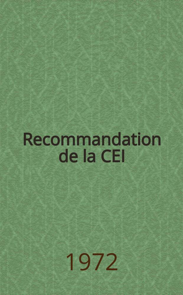 Recommandation de la CEI : Publication. 317–6A : Spécifications pour types particuliers de fils de bobinage