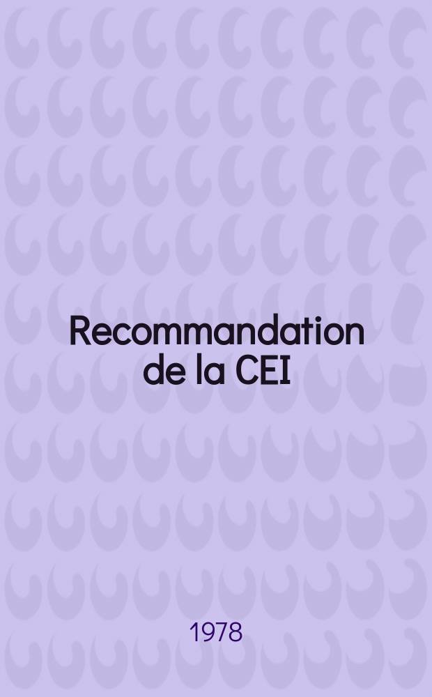 Recommandation de la CEI : Publication. 317–10A : Spécifications pour types particuliers de fils de bobinage