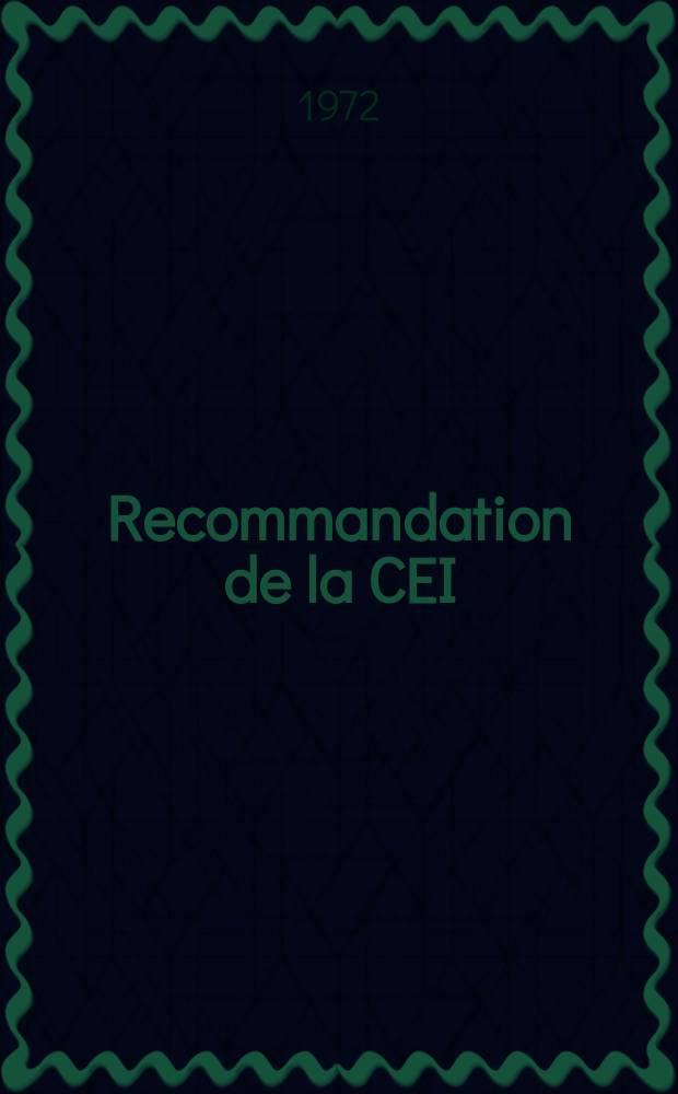 Recommandation de la CEI : Publication. 317–11 : Spécifications pour types particuliers de fils de bobinage