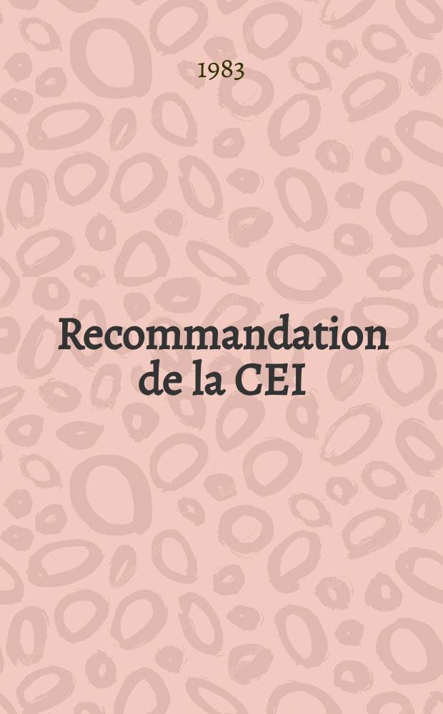Recommandation de la CEI : Publication : Méthodes d'essais des détecteurs semi-conducteurs pour rayonnements ionisants
