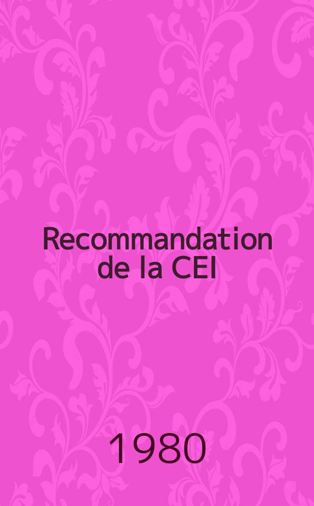 Recommandation de la CEI : Publication. 268–5A : Equipements pour systèmes électroacoustiques