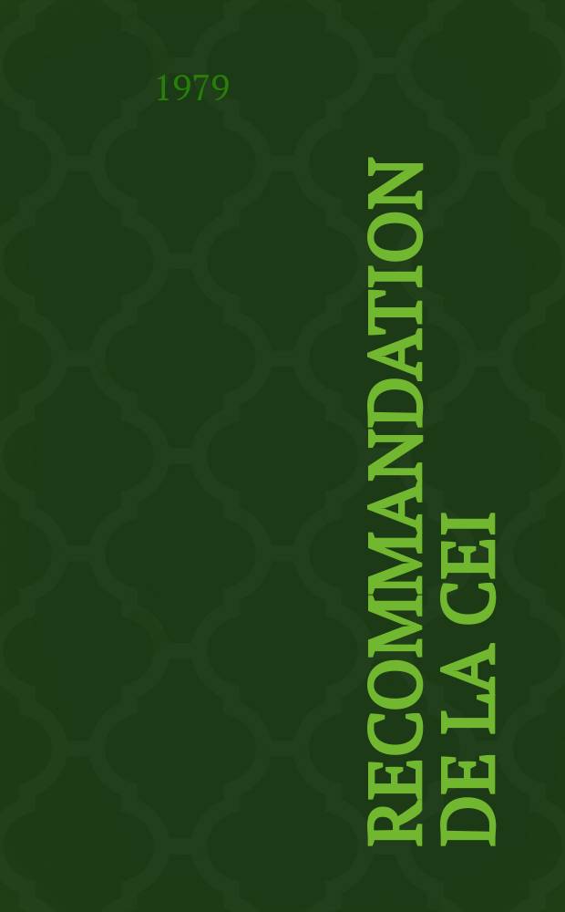 Recommandation de la CEI : Publication : Dimensions des supports isolants et éléments de supports isolants d' intérieur et d' extérieur destinés à des installations de tension nominale supérieure à 1000 V