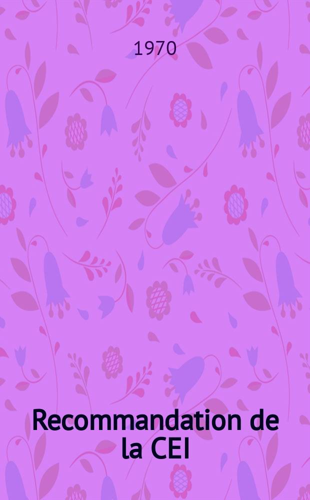 Recommandation de la CEI : Publication : Commutateurs à touches