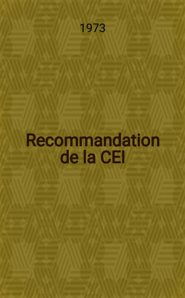 Recommandation de la CEI : Publication : Commutateurs à touches