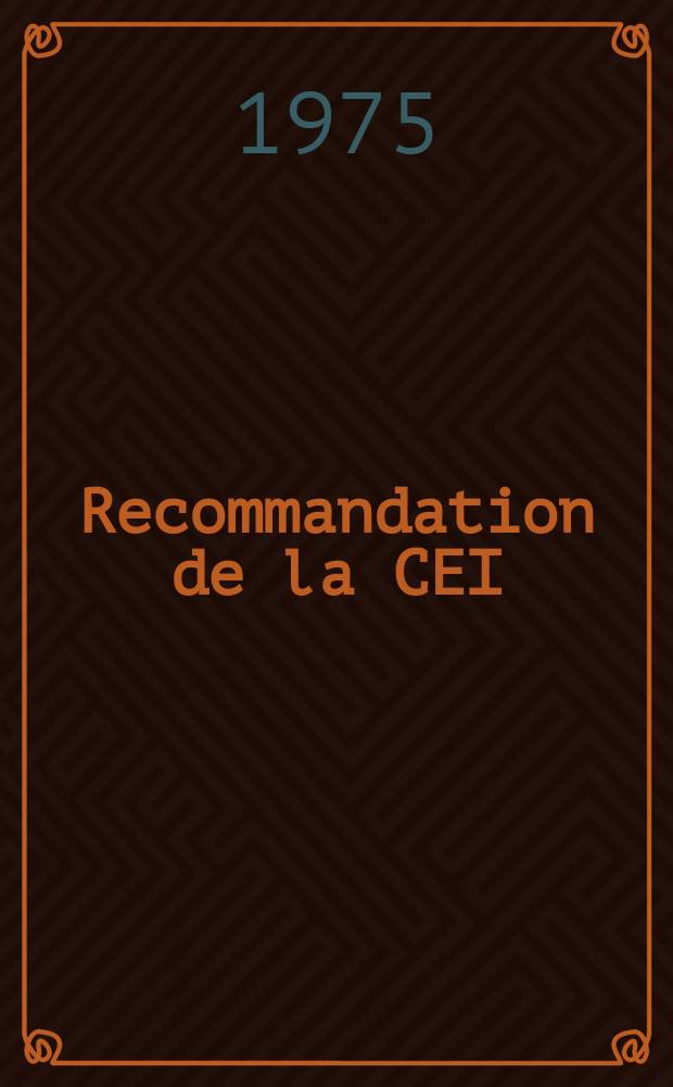 Recommandation de la CEI : Publication : Filtres piézo-électriques