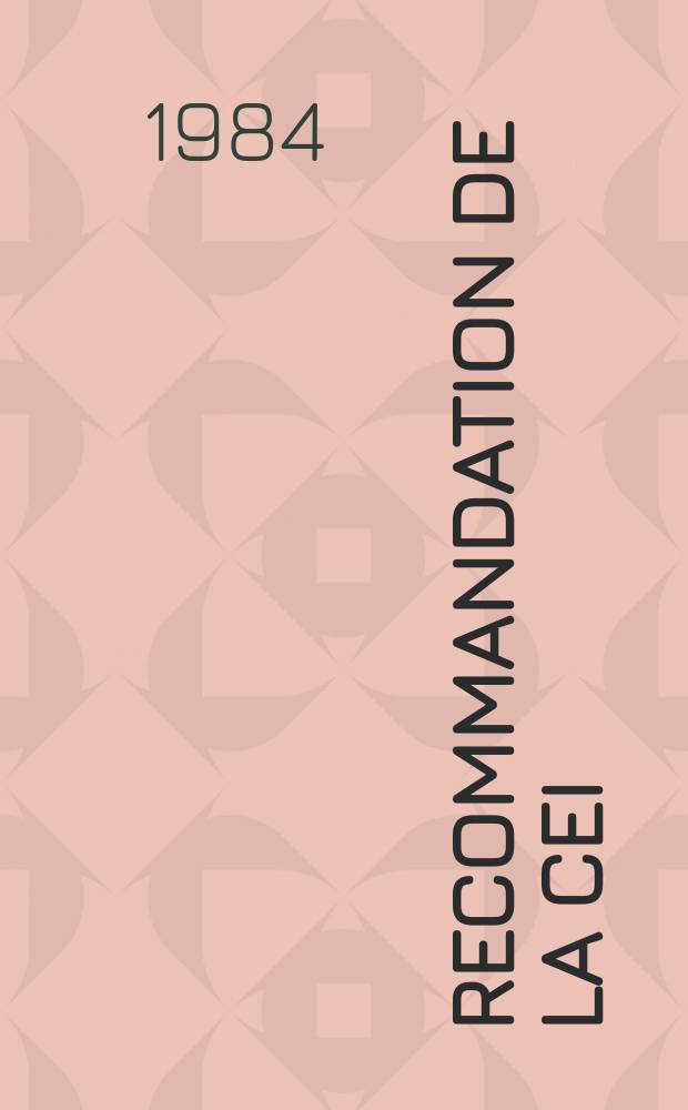 Recommandation de la CEI : Publication. 335–2–23 : Sécurité des appareils électrodomestiques et analogues