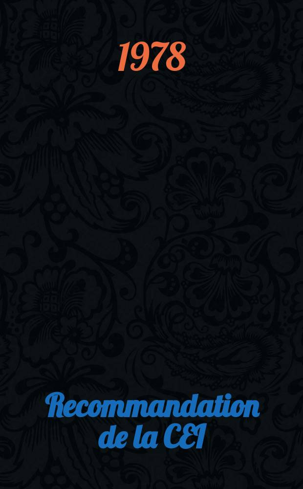 Recommandation de la CEI : Publication. 335&ndash;2&ndash;27 : S&eacute;curit&eacute; des appareils &eacute;lectrodomestiques et analogues