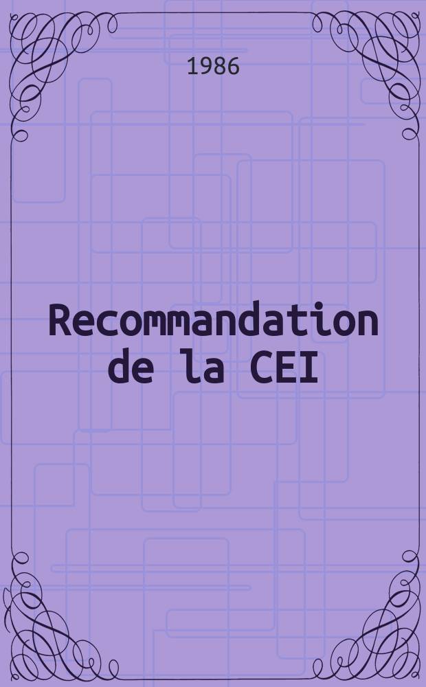 Recommandation de la CEI : Publication. 404&ndash;8&ndash;4 : Mat&eacute;riaux magn&eacute;tiques