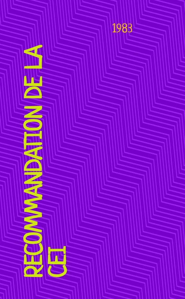 Recommandation de la CEI : Publication : Sécurité des matériels de traitement de l'information