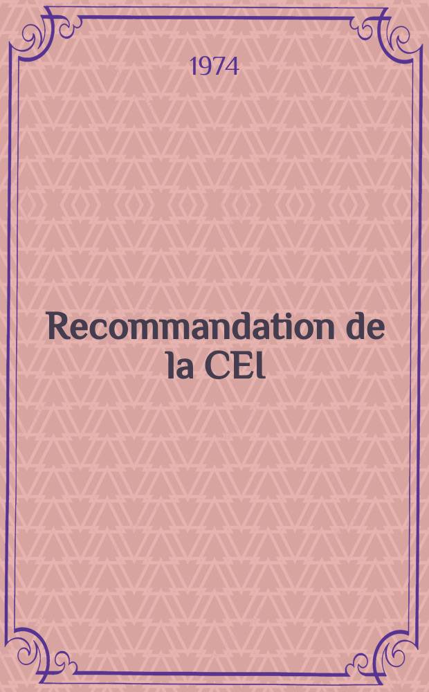 Recommandation de la CEI : Publication : Alimentations stabilisées à usage de mesure