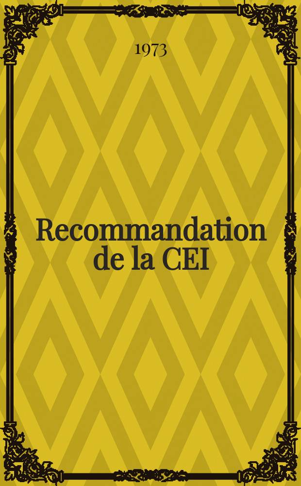Recommandation de la CEI : Publication : G&eacute;n&eacute;rateurs de signaux &agrave; modulation de fr&eacute;quence