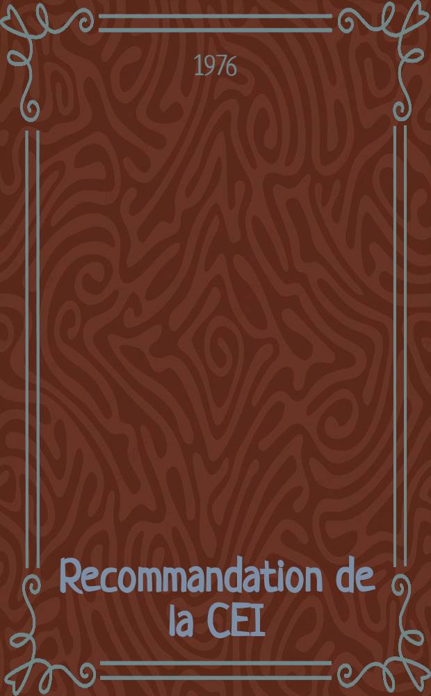 Recommandation de la CEI : Publication : Alimentations stabilis&eacute;es &agrave; sortie en courant continu