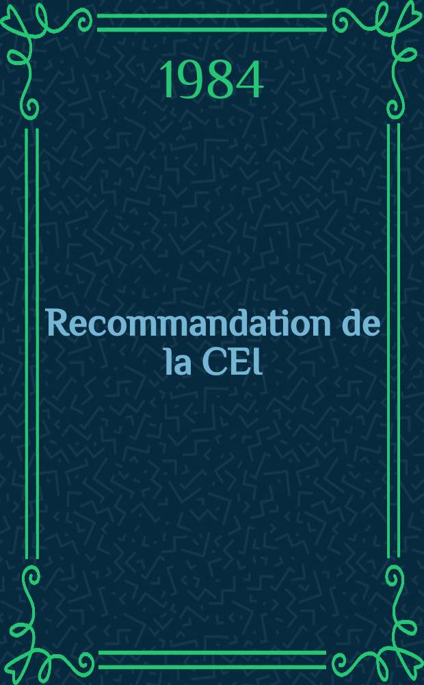 Recommandation de la CEI : Publication : Effets du courant passant par le corps humain