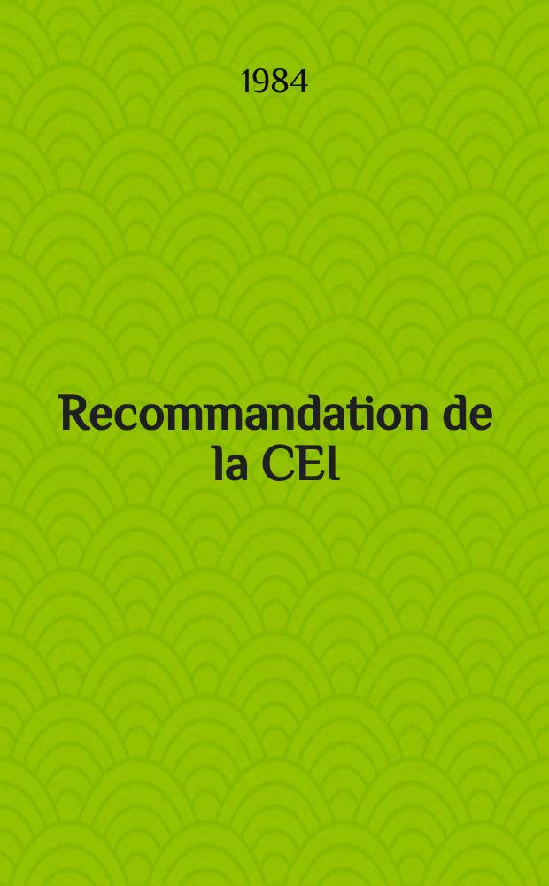 Recommandation de la CEI : Publication : Composants électromécaniques pour équipements électroniques