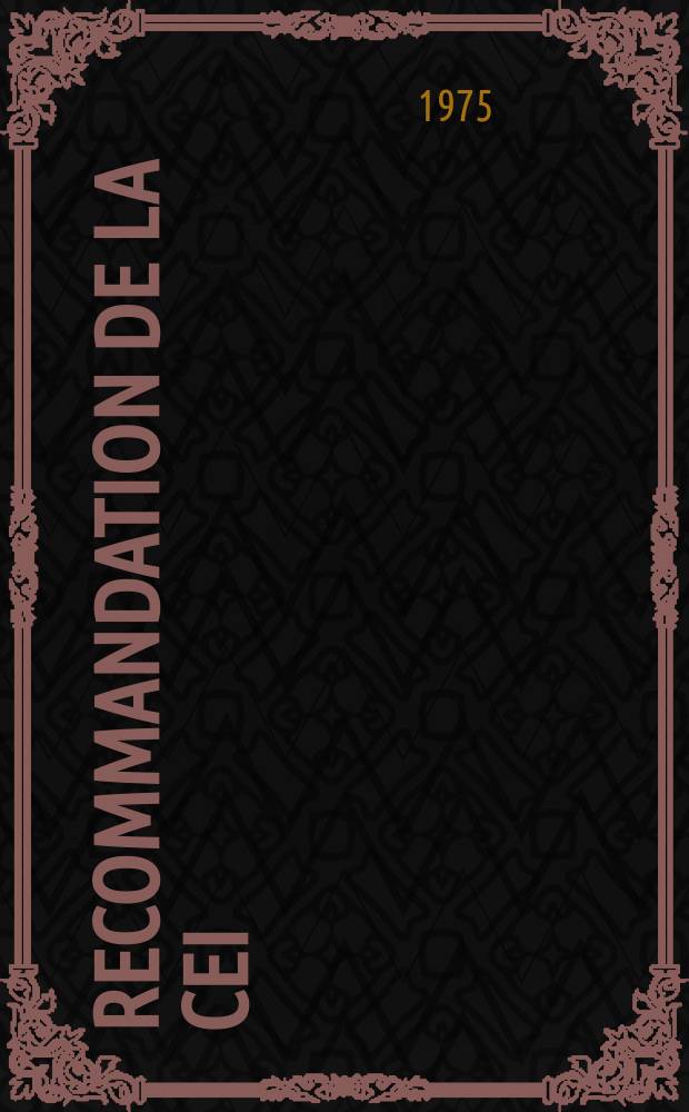 Recommandation de la CEI : Publication : Contrôle de réception des compteurs à courant alternatif de la classe 2