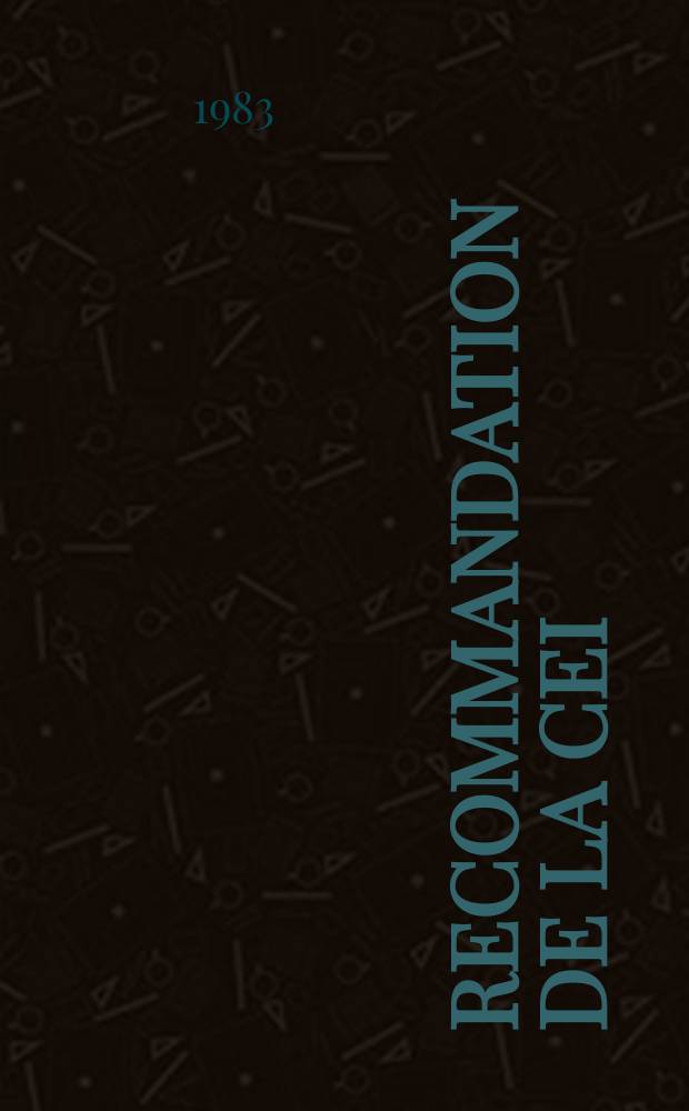 Recommandation de la CEI : Publication : S&eacute;curit&eacute; dans les installations &eacute;lectrothermiques