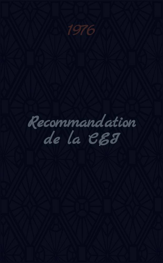 Recommandation de la CEI : Publication : Compteurs d'énergie active à courant alternatif des classes 0,5 1 et 2