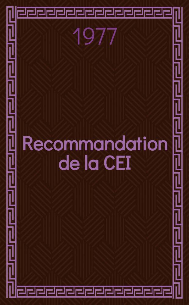 Recommandation de la CEI : Publication : Compactibilité électromagnétique des installations électriques et électroniques à bord des navires