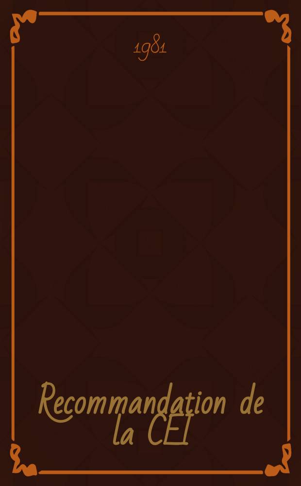 Recommandation de la CEI : Publication : Dimensions des tubes &agrave; essai en verre ou en plastique pour mesures de la radioactivit&eacute;