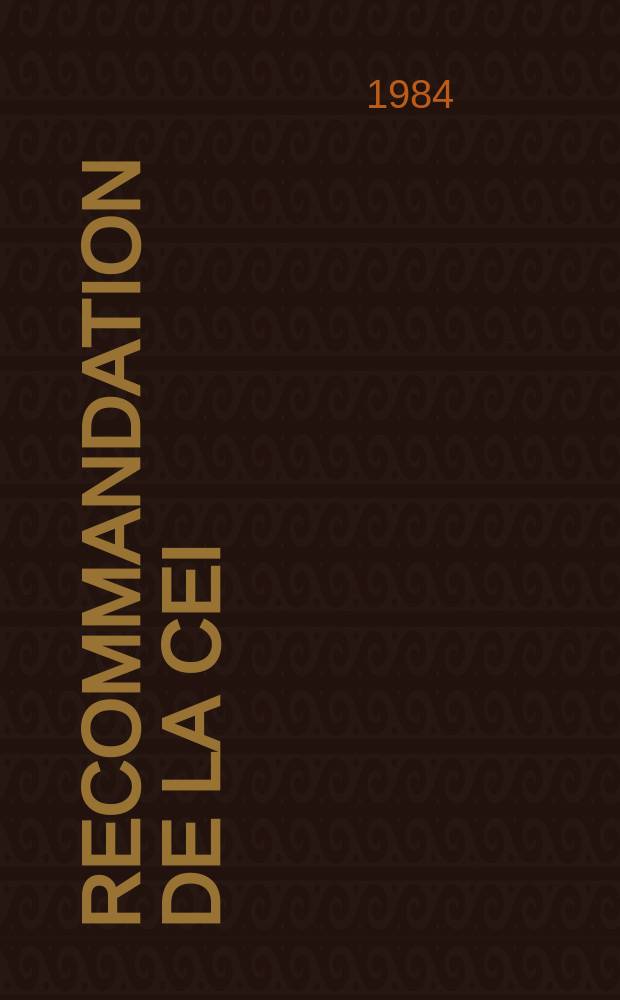 Recommandation de la CEI : Publication : Méthode d'essai pour évaluer la résistasse au cheminement et à l' érosion des matériaux isolants électriques utilises dans des conditions ambiantes sévères
