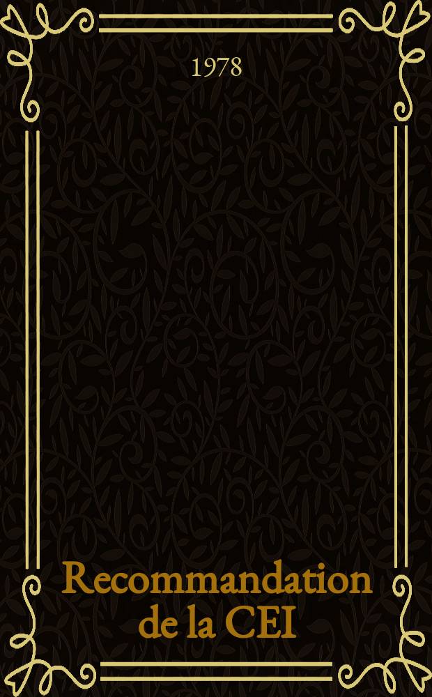 Recommandation de la CEI : Publication : Askarels pour transformateurs et condensateurs