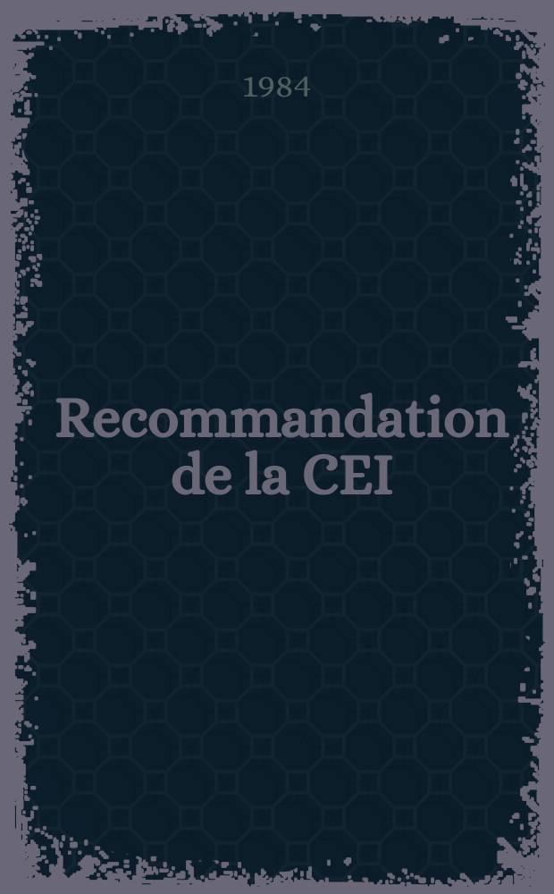 Recommandation de la CEI : Publication : Spécifications pour les conduits pour installations électriques