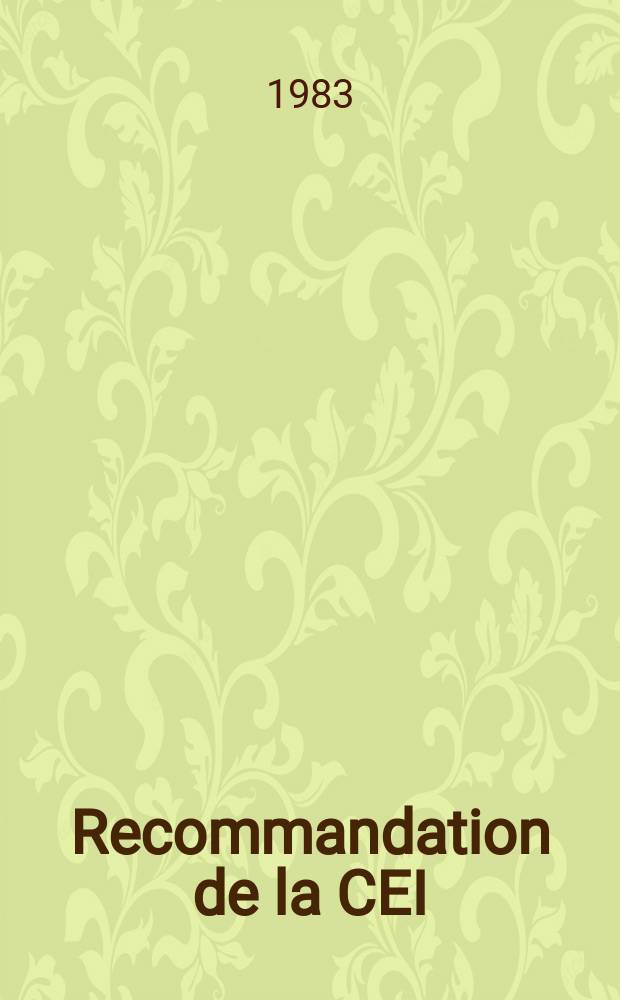 Recommandation de la CEI : Publication : Symboles graphiques pour schémas