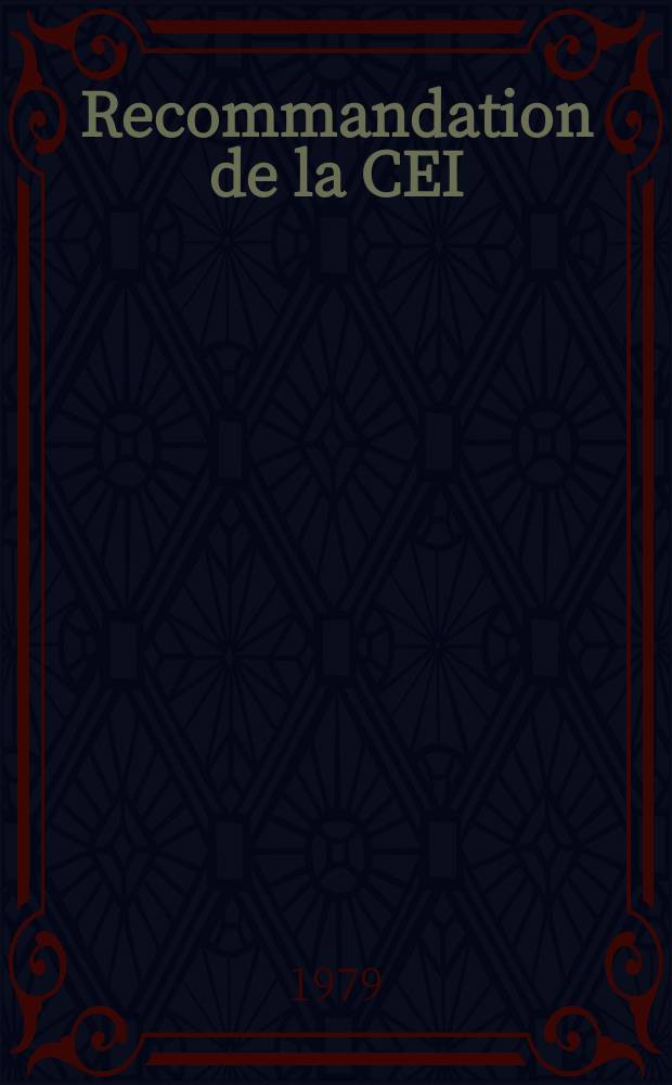 Recommandation de la CEI : Publication : Dimensions concernant le montage des axes de commande des composants électroniques montes par le canon sur trou unique et munis d'un axe de commande