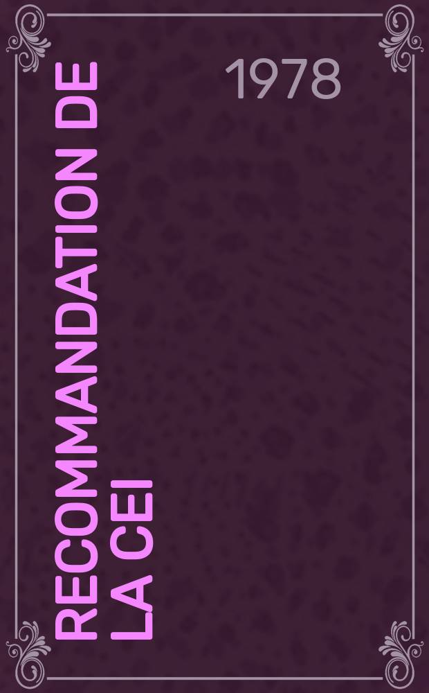 Recommandation de la CEI : Publication : Terminologie pour le transport d'énergie en courant continu à haute tension