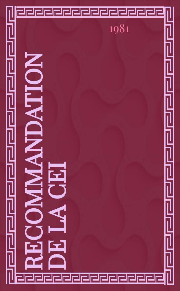 Recommandation de la CEI : Publication. 368–3A : Filtres piézo-électriques