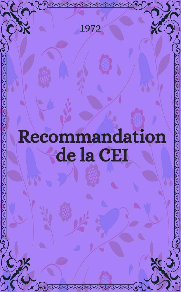 Recommandation de la CEI : Publication : Spécification pour les matériaux isolants à base de mica ou de papier de mica agglomères